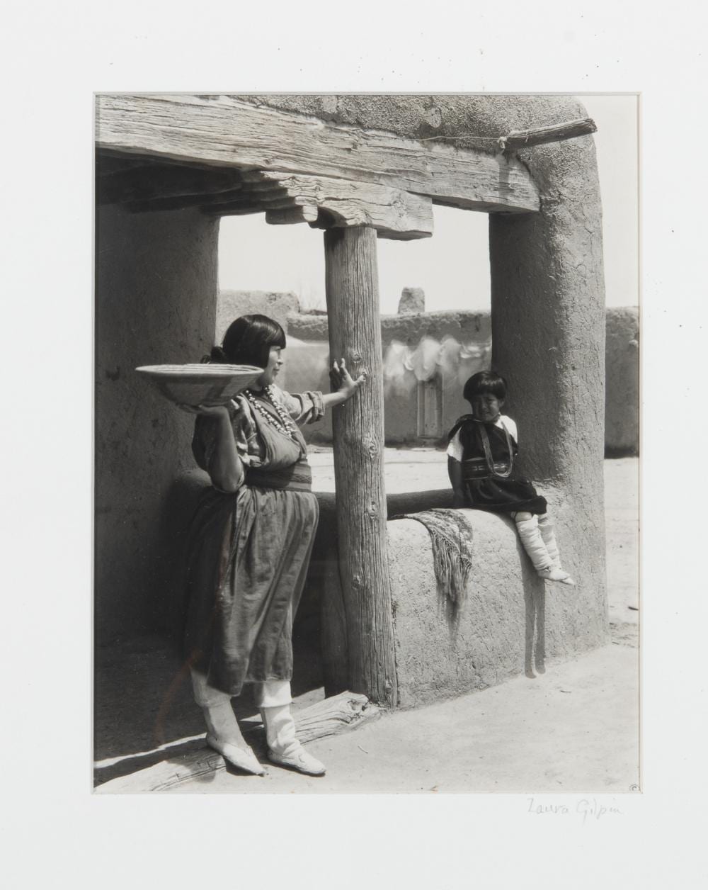 Laura Gilpin comparable auction result: laura gilpin american 1891 1979 san ildefonso pueblo the portal c 1940