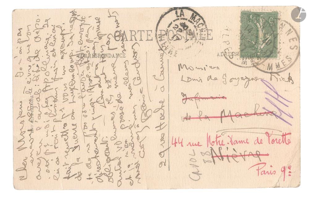 blaise cendrars 1887 1961 l a s cannes 22 janvier 1917 louis de gonzague frick · Ader · 2026-03-10 Blaise Cendrars comparable auction result: blaise cendrars 1887 1961 l a s cannes 22 janvier 1917 louis de gonzague frick