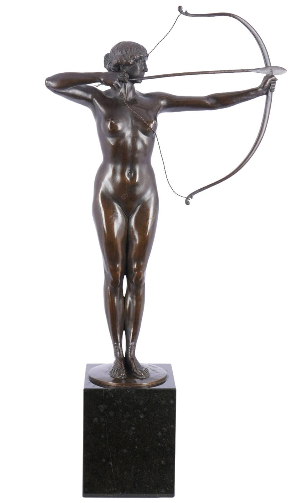 Ferdinand Lepcke comparable auction result: ferdinand lepcke 1866 1909 bronze diana goddess of the hunt