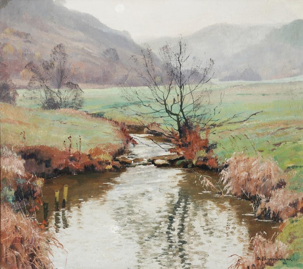 Alfred Rasenberger comparable auction result: alfred rasenberger 1885 1949 spring landscape with stream