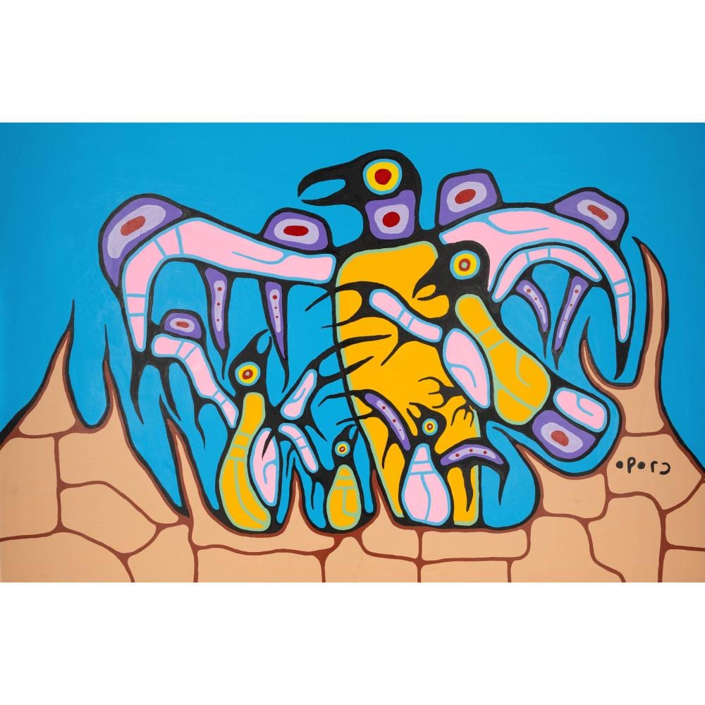 Christian Morrisseau comparable auction result: christian morrisseau 1969 2022 copper thunderbird family 2005