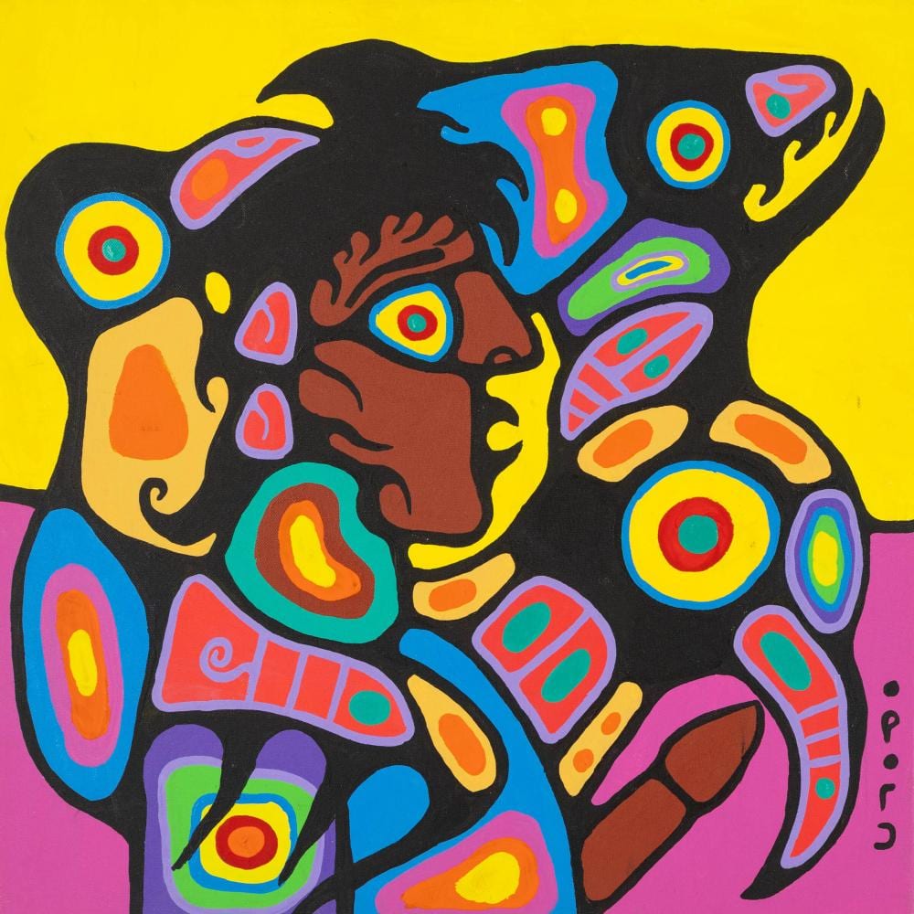 Christian Morrisseau comparable auction result: christian morrisseau 1969 2022 kyle and his friends 2005