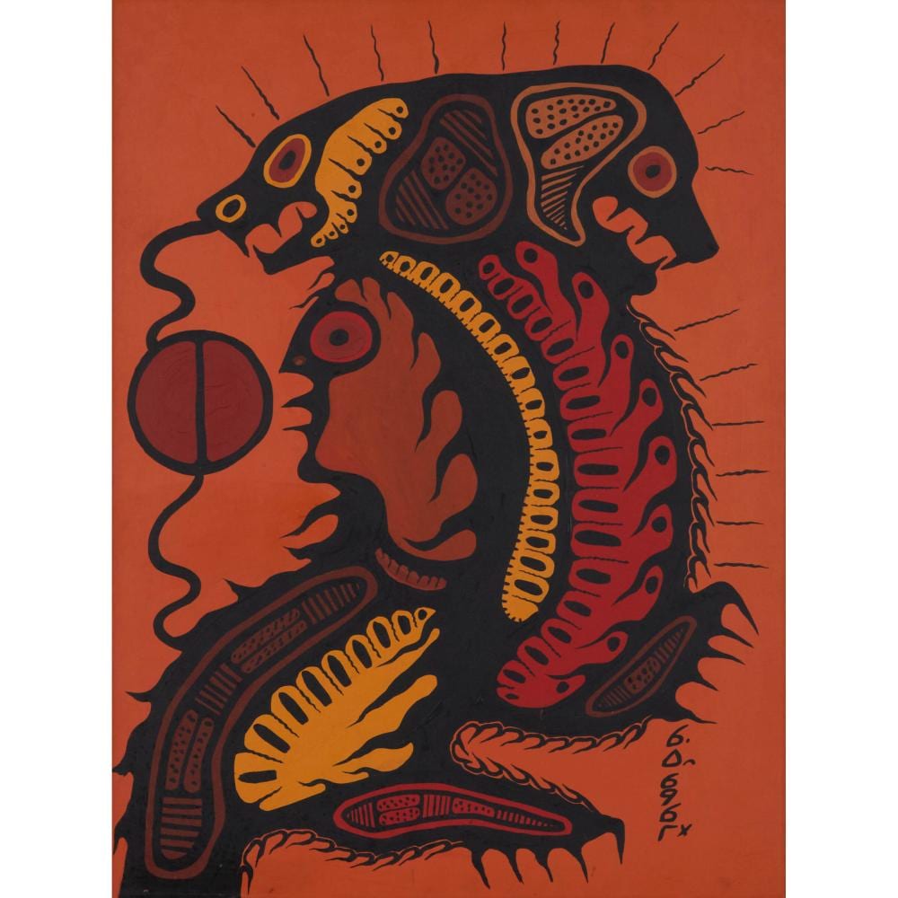 Goyce Kakegamic comparable auction result: goyce kakegamic 1948 2021 untitled figure with spirits