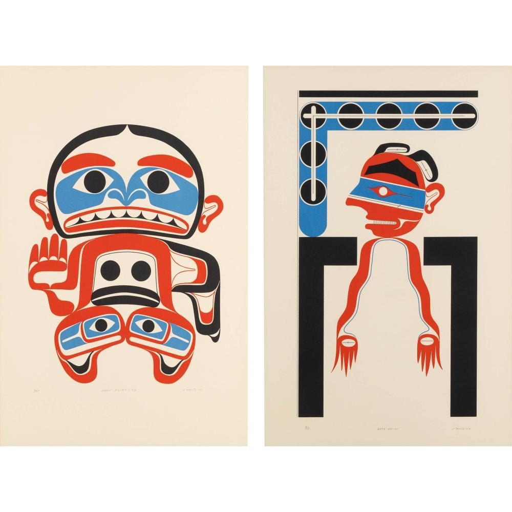 Joe David comparable auction result: joe david b 1946 hanu quatchu 1977 eats qwin 1977