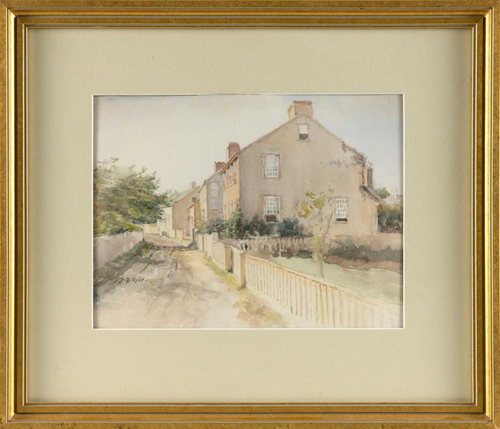 jane brewster reid new york illinois 1862 1966 nantucket houses watercolor on paper 8 75 x 11 75 sight framed 16 x 18 75 · Eldred's · 2026-03-18 Jane Brewster Reid comparable auction result: jane brewster reid new york illinois 1862 1966 nantucket houses watercolor on paper 8 75 x 11 75 sight framed 16 x 18 75