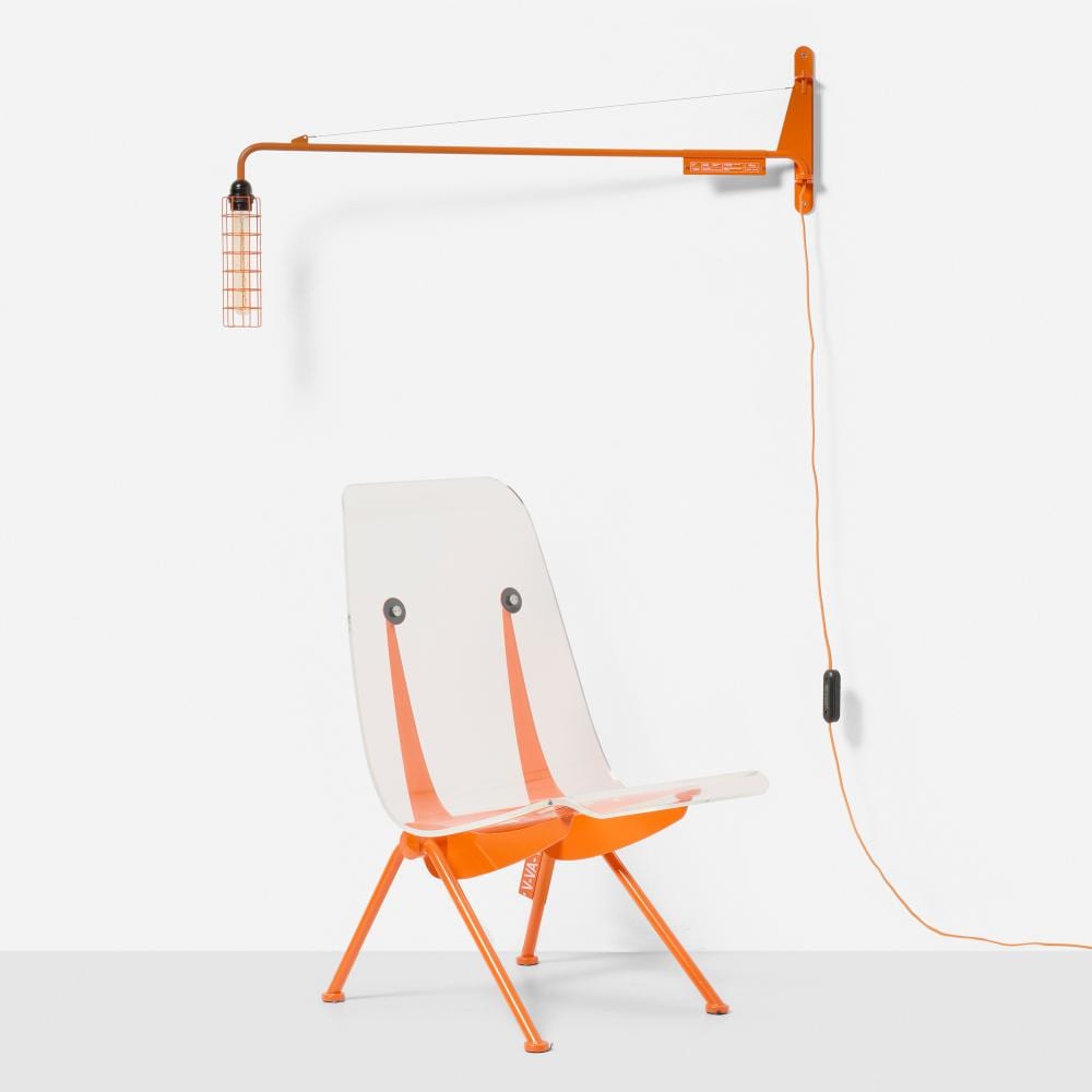 Virgil Abloh comparable auction result: virgil abloh antony chair and petite potence wall lamp