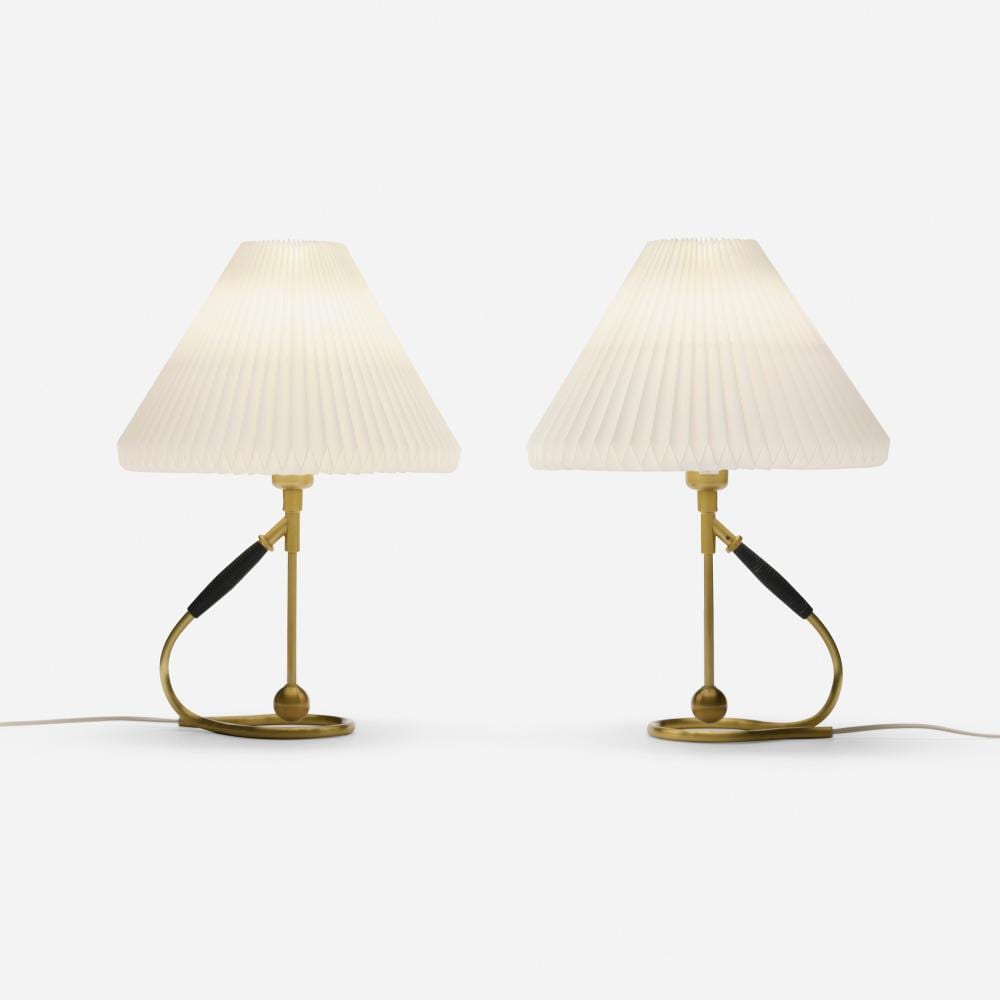 Kaare Klint comparable auction result: kaare klint kip table wall lamps model 306 pair