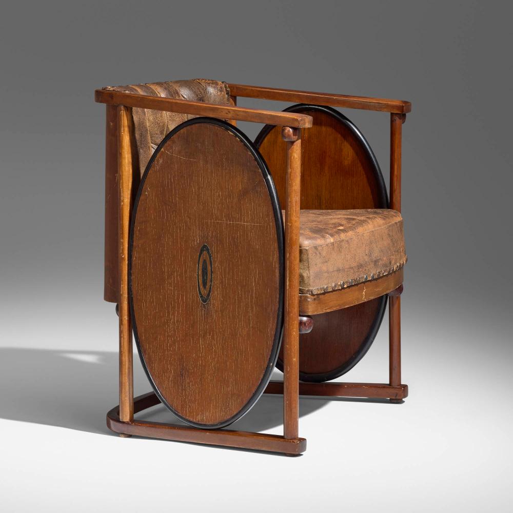 Koloman Moser comparable auction result: koloman moser rare inlaid armchair model 422