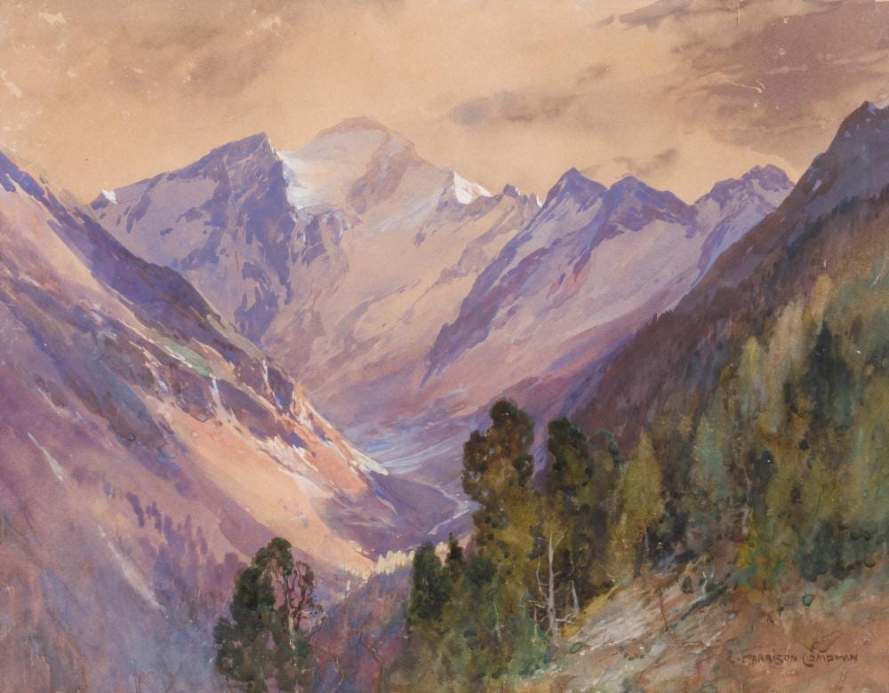 Edward Harrison Compton comparable auction result: edward harrison compton gebirgslandschaft