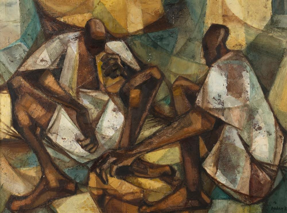 Aileen Lipkin comparable auction result: aileen lipkin south africa 1933 1994 figures at lunch oil on board signed lower right lipkin 59 45 x 60cm 68 x 85cm overall