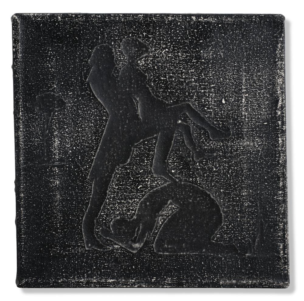 Kara Walker comparable auction result: kara walker b 1969 kneeling silhouette paper collage and acrylic on ca
