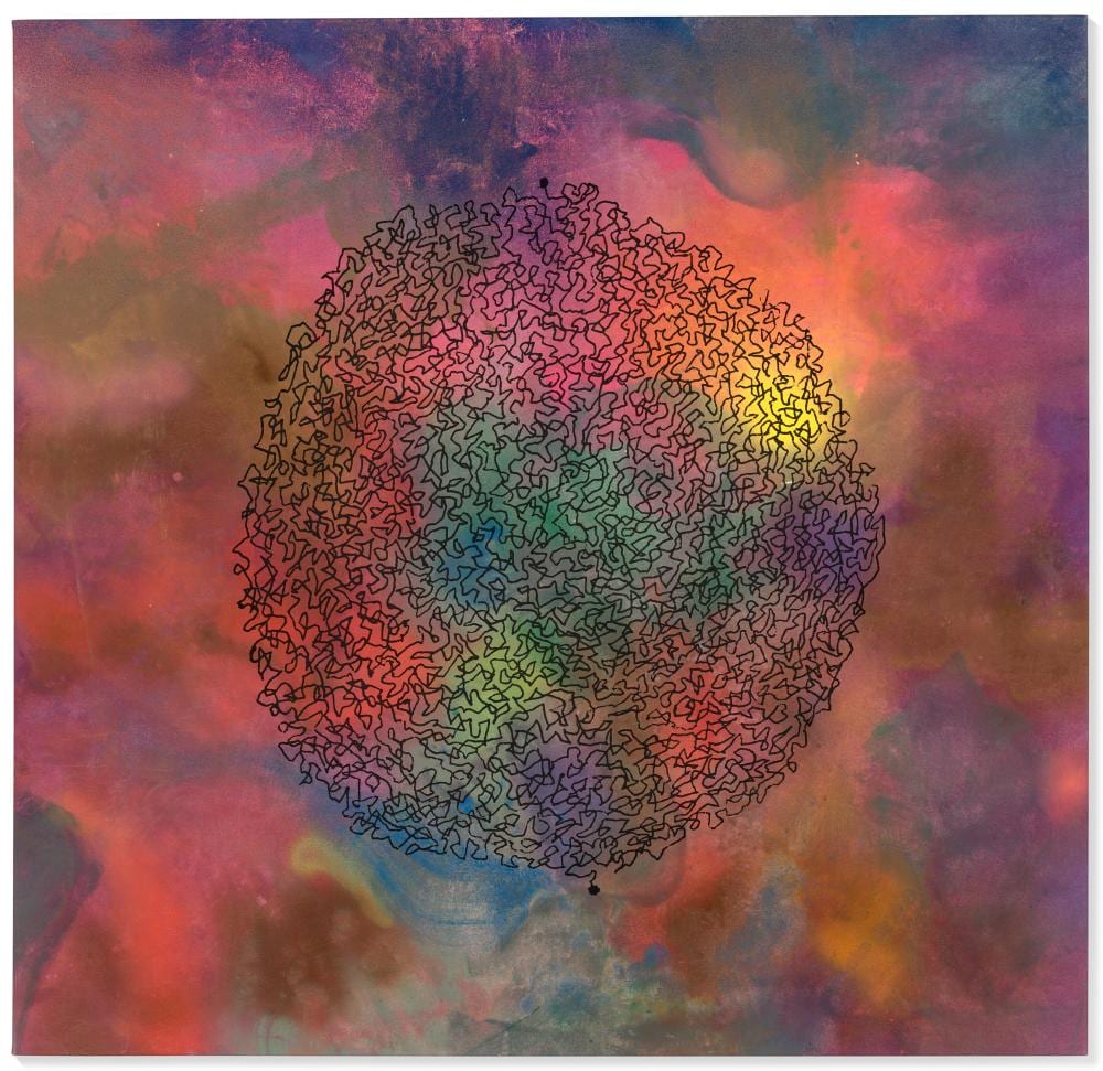 Friedrich Kunath comparable auction result: friedrich kunath b 1974 der weg the way spray paint and silkscreen p