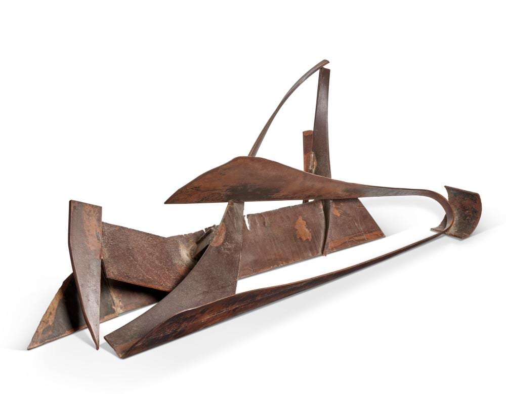 Anthony Caro comparable auction result: anthony caro 1924 2013 table piece cccxvi steel rusted and varnished