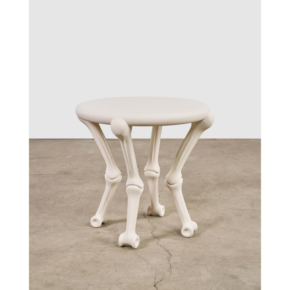 John Dickinson comparable auction result: john dickinson 1920 1982 rare and important bone cigarette table1977carved wood paintheight 19 1 2in 49 5cm diameter 19 1 2in 49 5cm