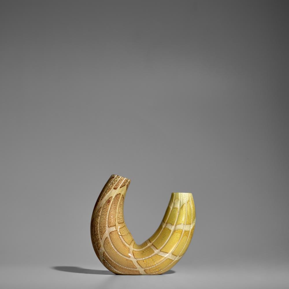Aldo Nason comparable auction result: aldo nason born 1920 rombi vasecirca 1956for a v e m internally decorated glass with metallic inclusionsheight 9in 22 5cm width 9 1 4in 23 5cm depth 4 1 4in 11cm