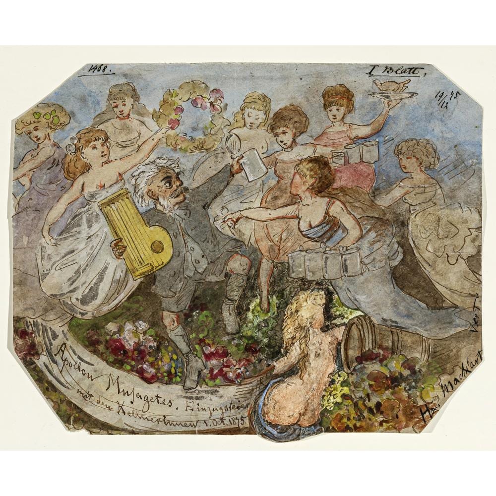 Franz (1954) Graf comparable auction result: franz graf von pocci apollon musagetes einzugsfeier mit den kellnerinnen 1 oct 1875