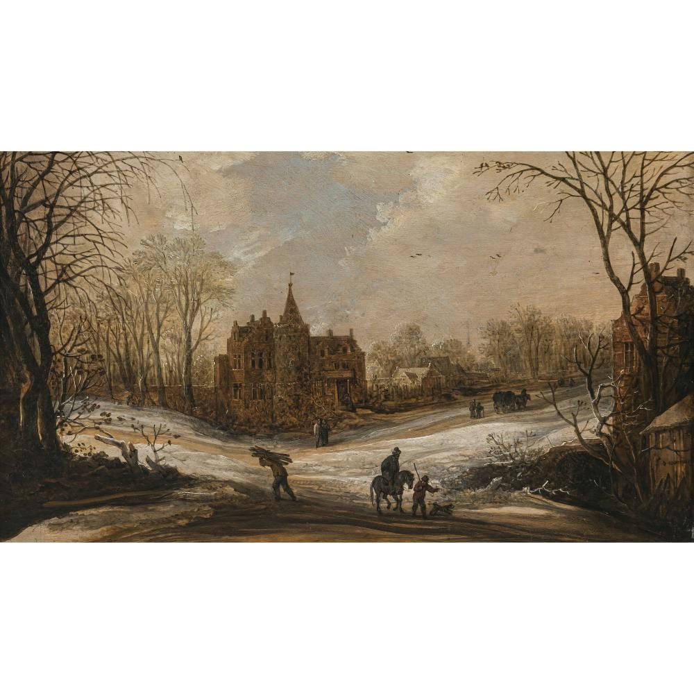 Frans van Damme comparable auction result: frans fran ois de momper winter landscape with a castle and figures