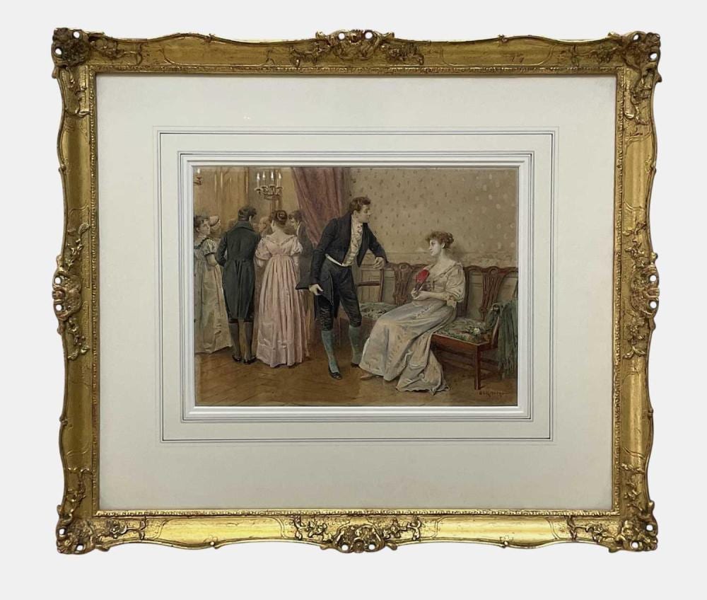 George Goodwin Kilburne comparable auction result: george goodwin kilburne british 1839 1924 watercolour interior scene signed lower right 23 x 31cm framed and glazed