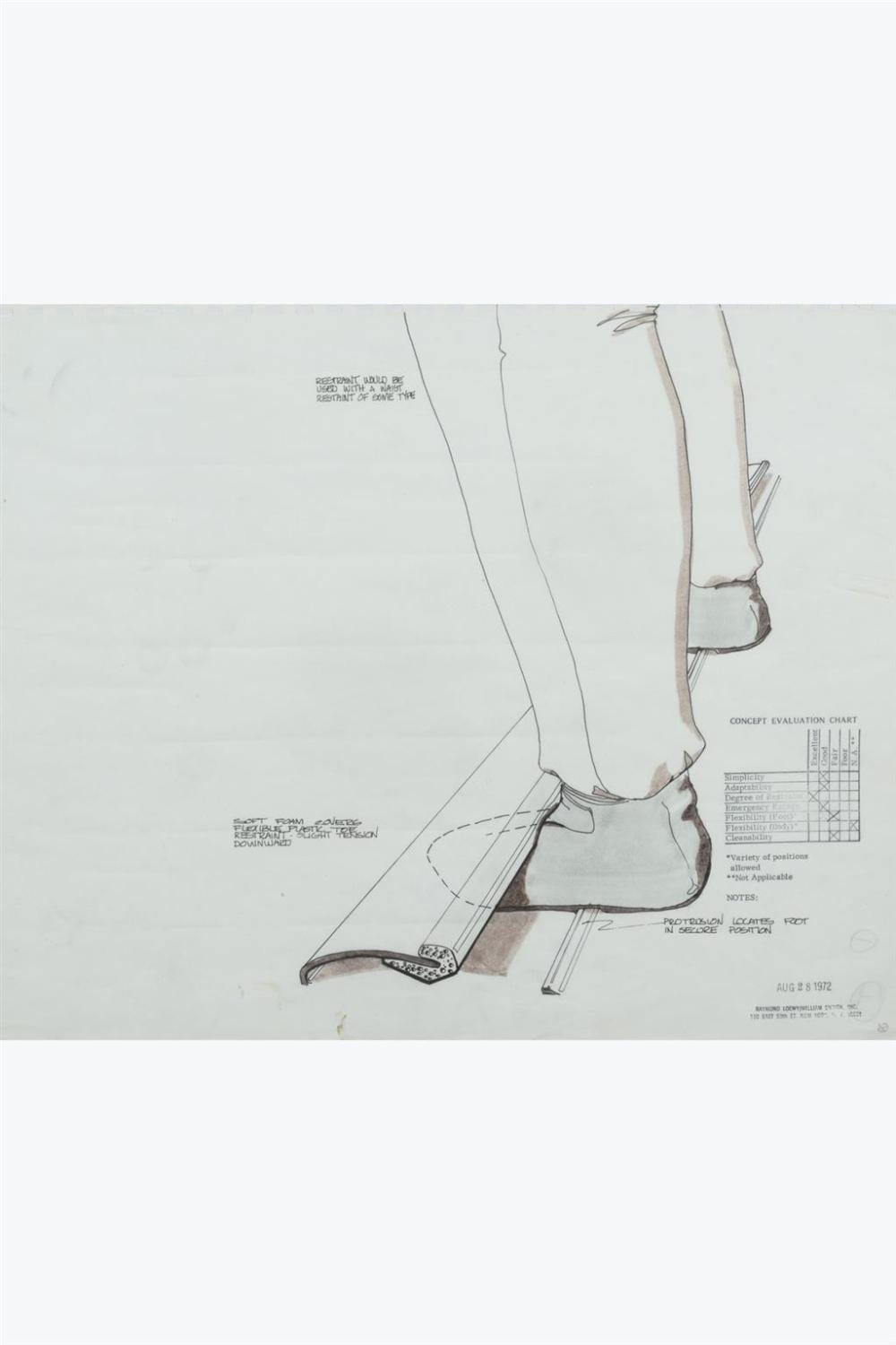 Raymond Fernand Loewy comparable auction result: raymond loewy 1893 1986 mission apollo ii technical drawing 28 08 1972