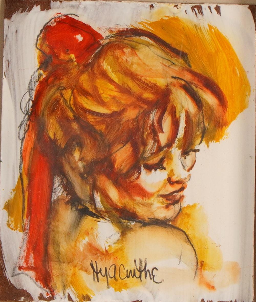 Hyacinthe Kuller-Baron comparable auction result: hyacinthe kuller baron american 1936 2024 watercolor portrait of a woman