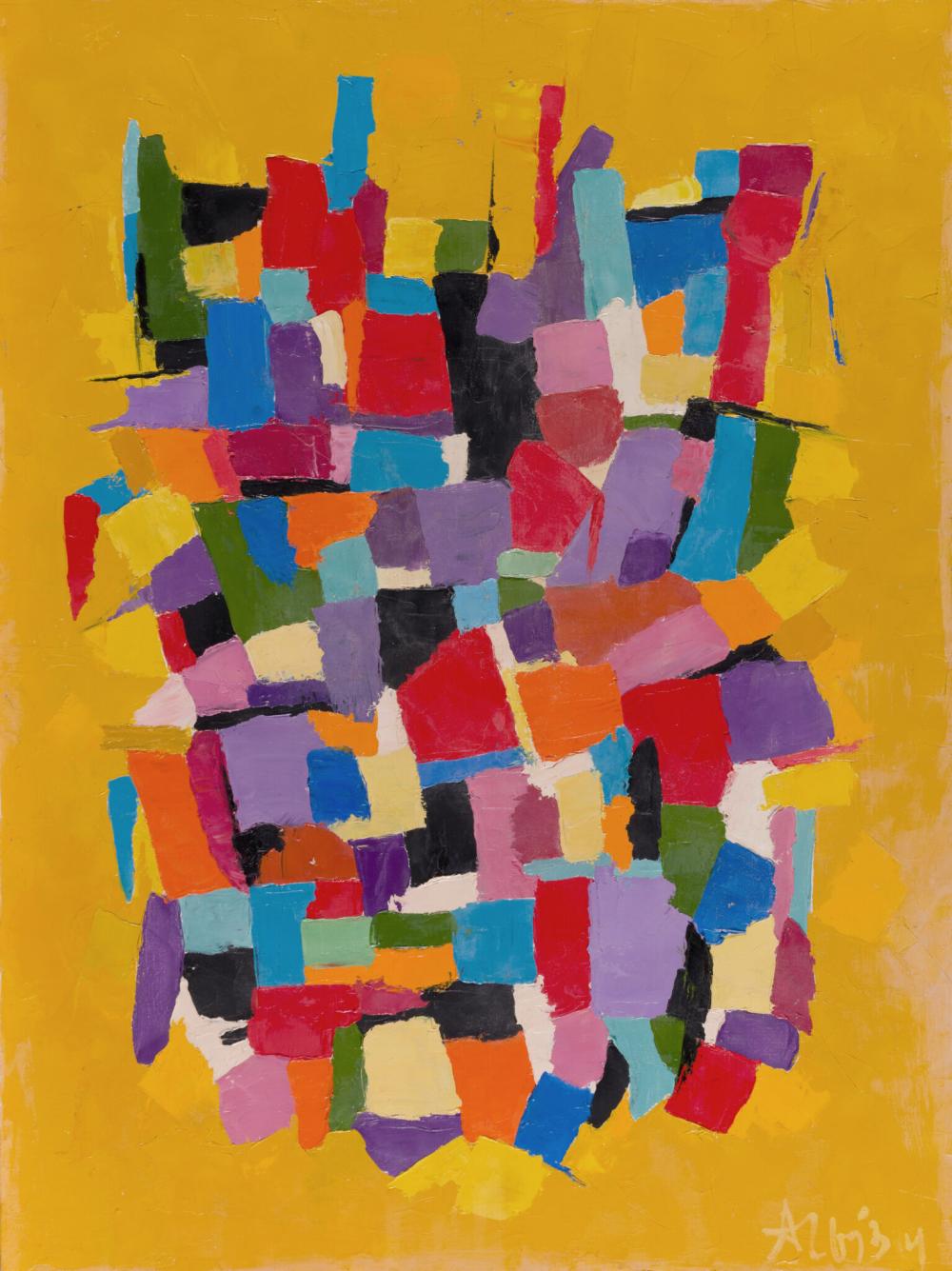 Olga Albizu comparable auction result: olga albizu 1924 2005 abstract composition in yellow