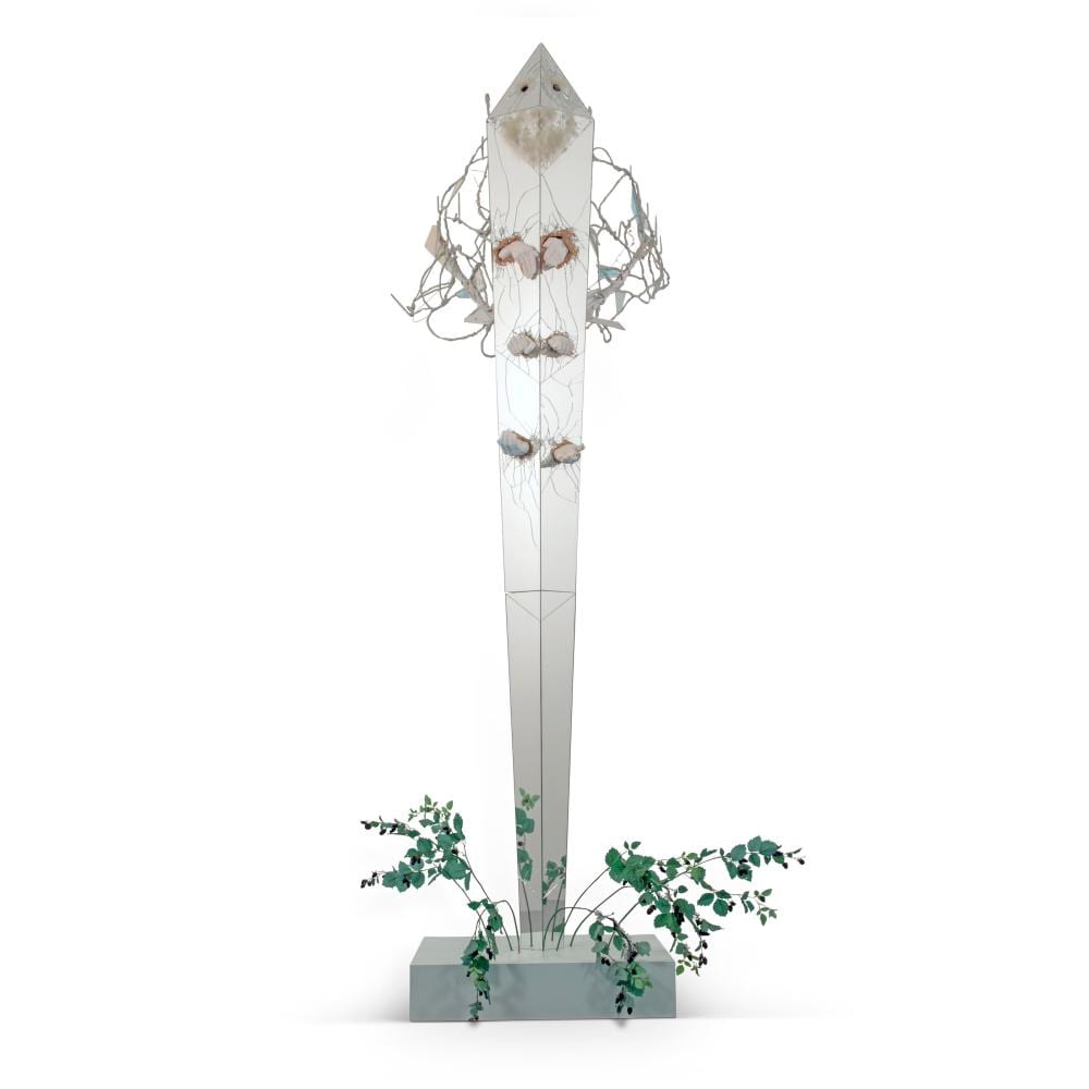 David Altmejd comparable auction result: david altmejd b 1974 big moth mirror epoxy clay plaster wood glue