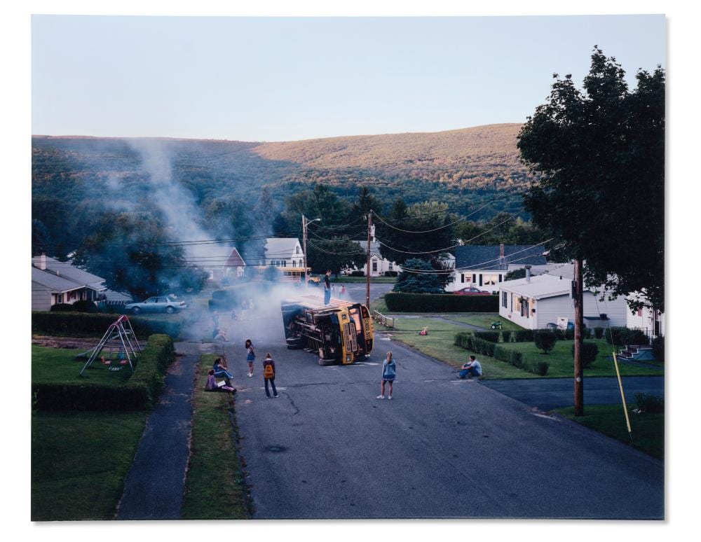 Gregory Crewdson comparable auction result: gregory crewdson b 1962 untitled overturned bus digital chromogenic