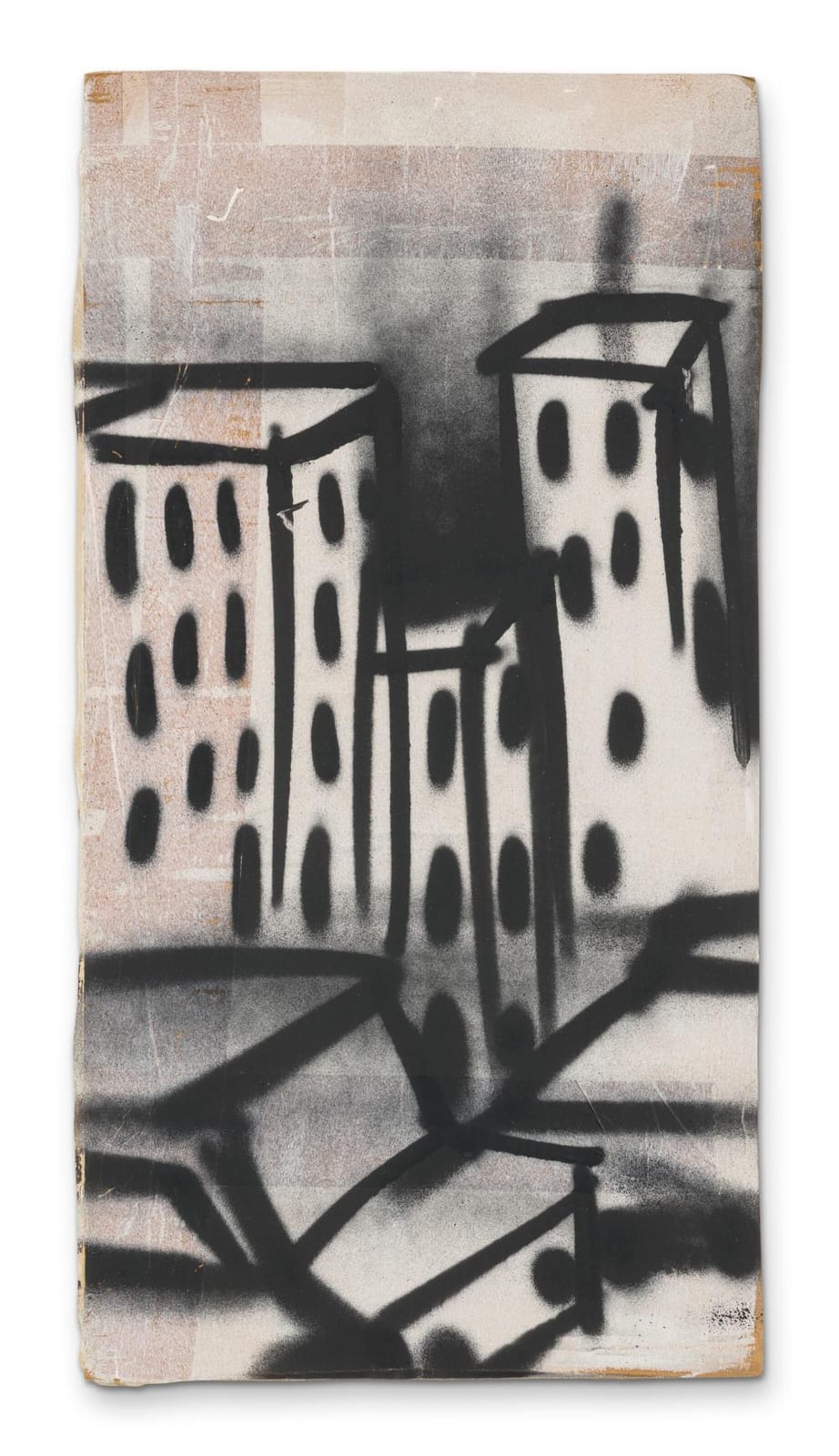 Adam Neate comparable auction result: adam neate b 1977 untitled street piece spray paint on cardboard and t