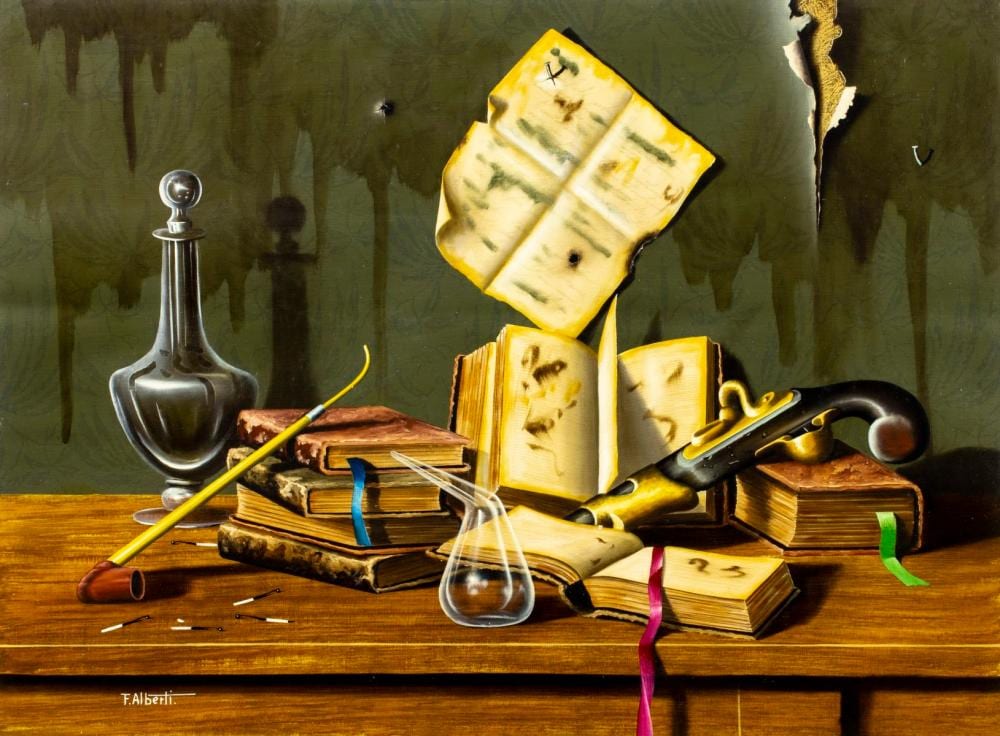 Francesco (1941) Alberti comparable auction result: francesco alberti italy 1941 1996 oil painting
