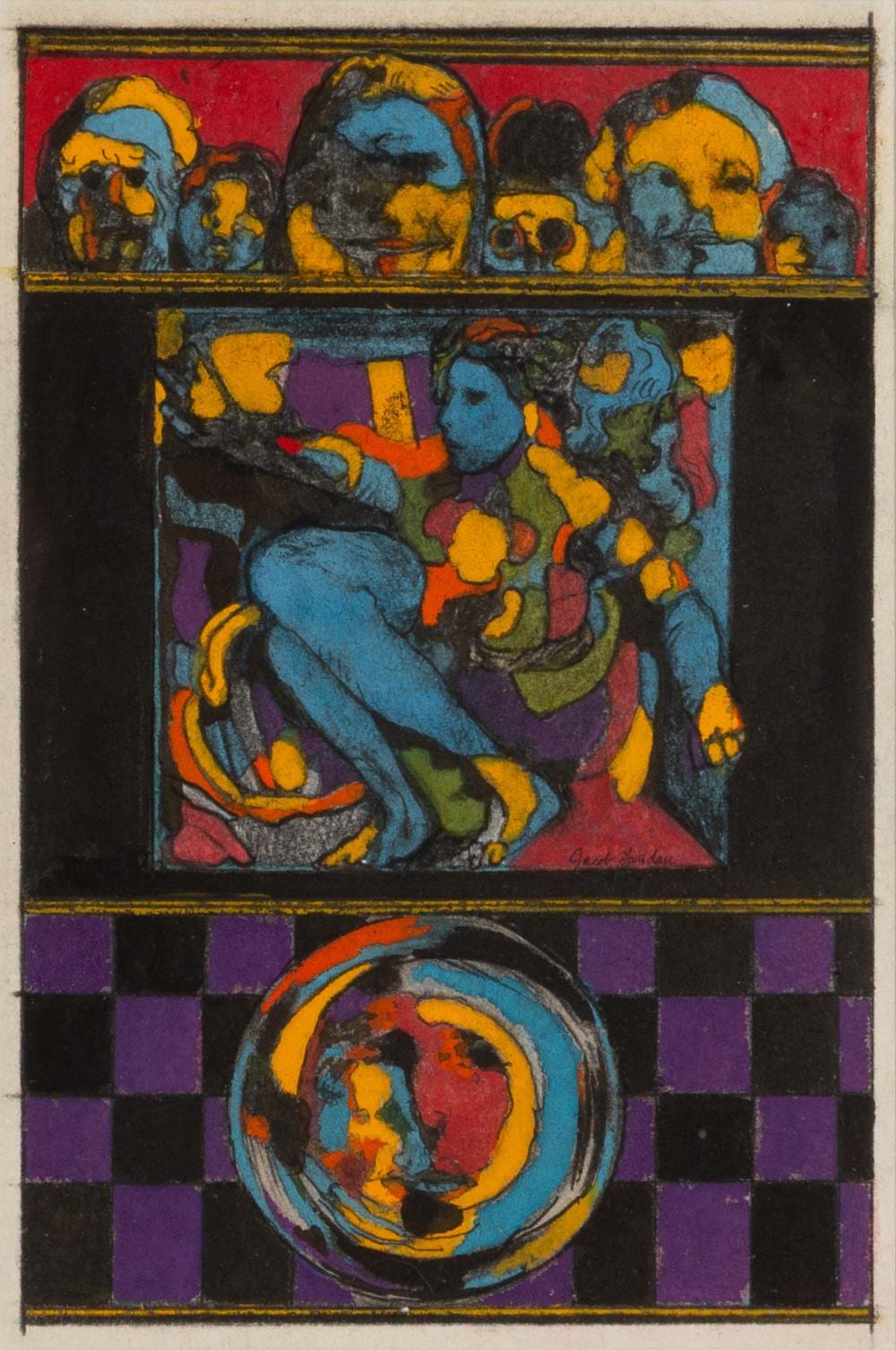 Jacob Landau comparable auction result: jacob landau american 1917 2001 untitled drawing from tales of e t a hoffman