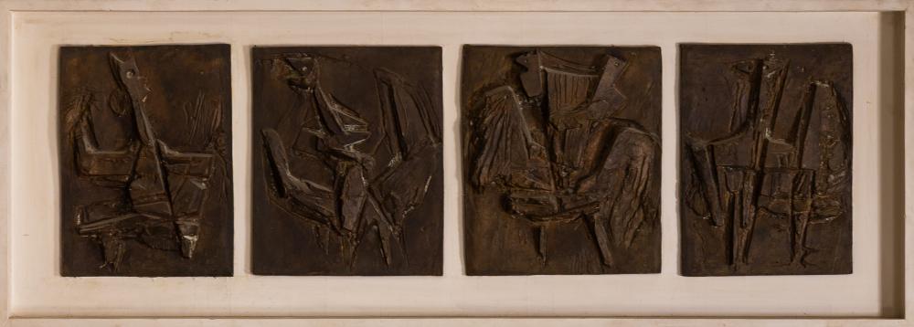 Bernard Meadows comparable auction result: bernard meadows british 1915 2005 four reliefs on a bird theme