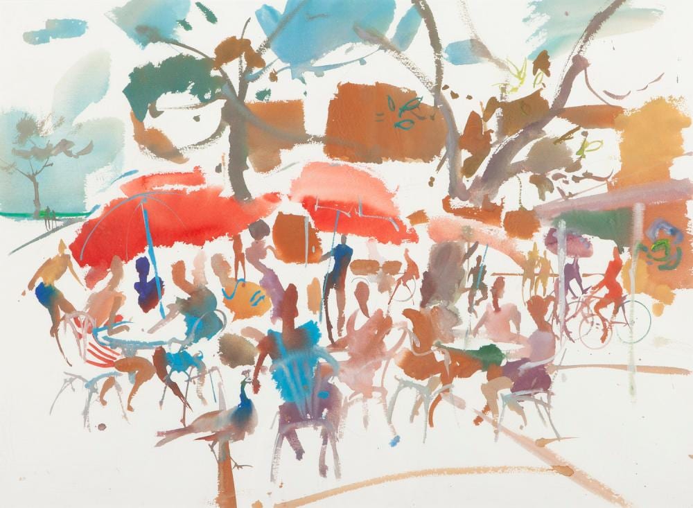 david gregson rottnest caf gouache · GFL Fine Art · 2026-03-08 David Gregson comparable auction result: david gregson rottnest caf gouache