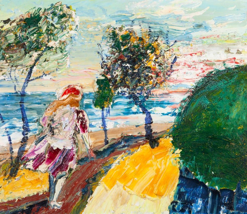 Harald Vike comparable auction result: harald vike girl in landscape oil on board