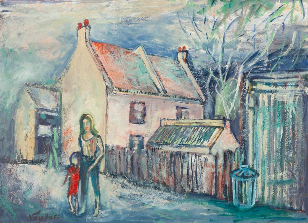 danila vassilieff inner city oil on board · GFL Fine Art · 2026-03-08 Danila Vassilieff comparable auction result: danila vassilieff inner city oil on board