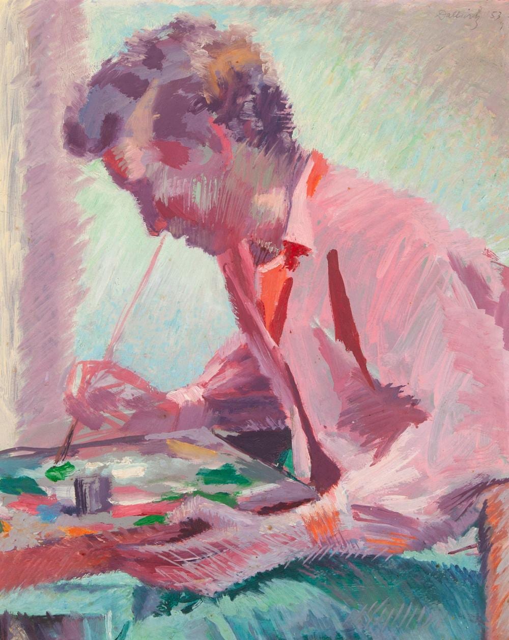 david dallwitz self portrait oil on card · GFL Fine Art · 2026-03-08 David Dallwitz comparable auction result: david dallwitz self portrait oil on card