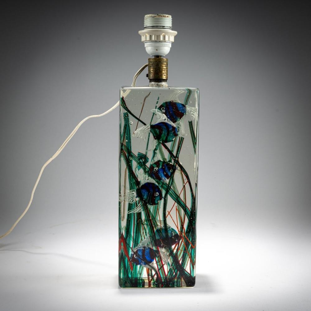 Gino Cenedese comparable auction result: gino cenedese table light aquarium c 1955