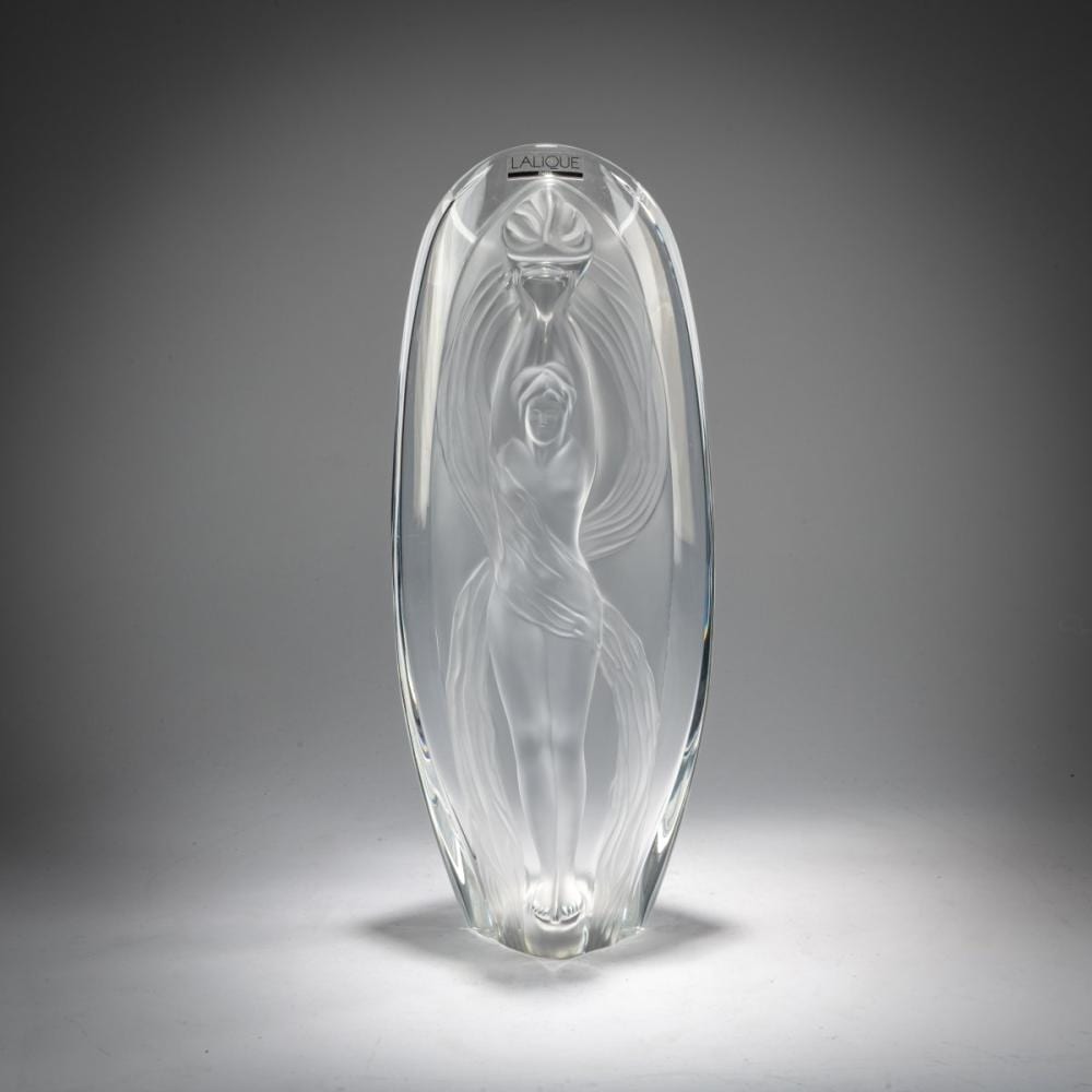 Marie-Claude Lalique comparable auction result: marie claude lalique eroica vase 1989