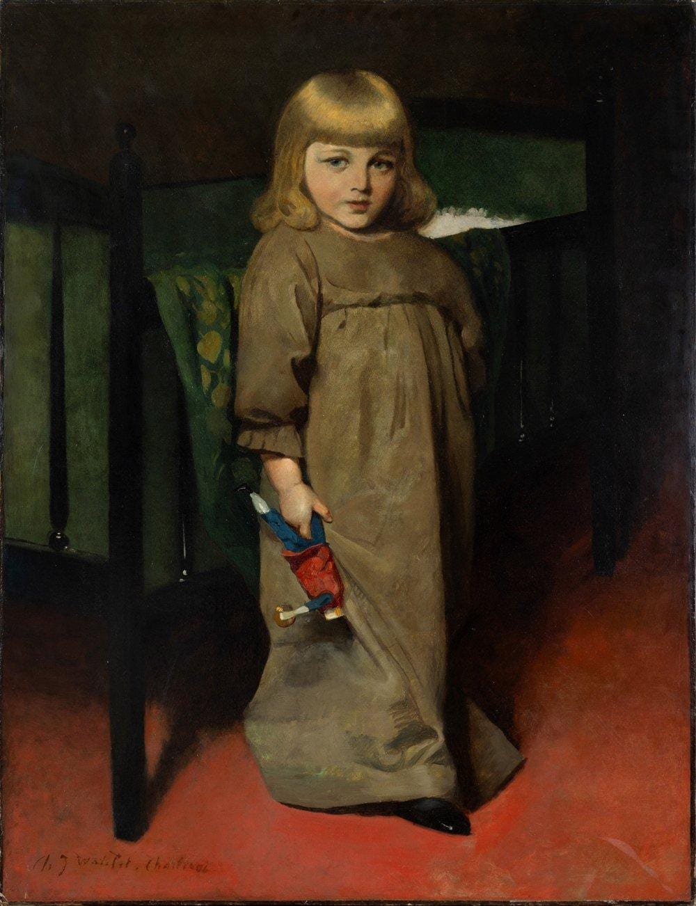 charles joseph watelet beauraing 1867 brussels 1954 girl with doll first half of the twentieth century oil on canvas signed in the lower left corner · Setdart Auction House · 2026-03-18 Charles Joseph Watelet comparable auction result: charles joseph watelet beauraing 1867 brussels 1954 girl with doll first half of the twentieth century oil on canvas signed in the lower left corner