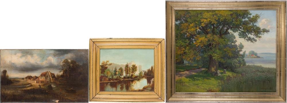 Arnold Lyongrün comparable auction result: arnold lyongr n 1871 1935 early fall landscape oil on canvas