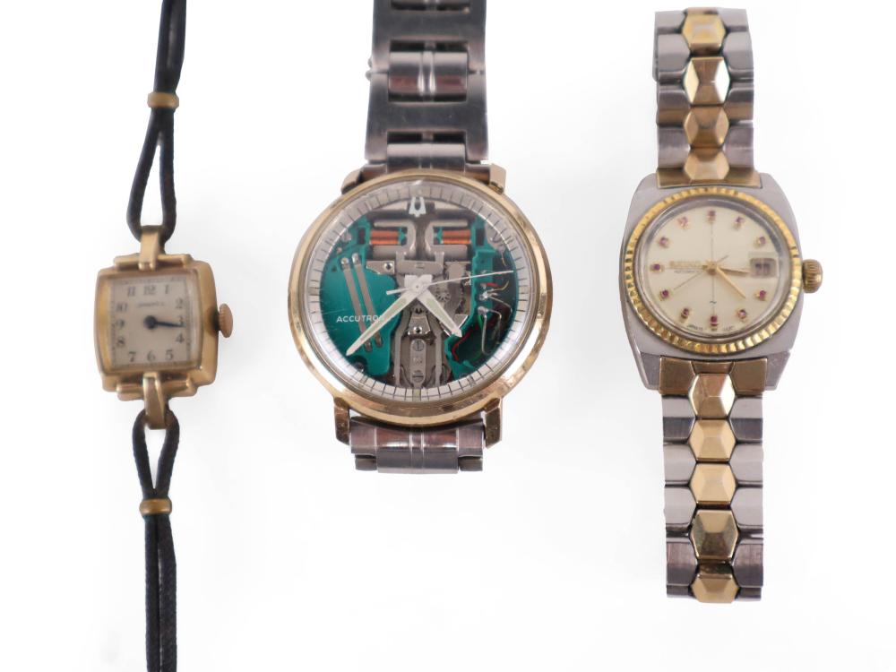 Three Vintage Watches, Bulova Accutron sold by Nye & Company, lot 644 — auction record photograph