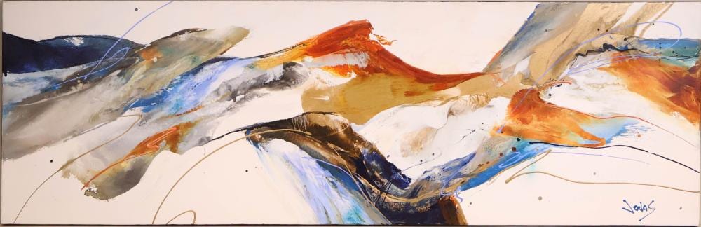 Jonas Gerard comparable auction result: jonas gerard 1941 2020 plow through xiii mixed media on canvas