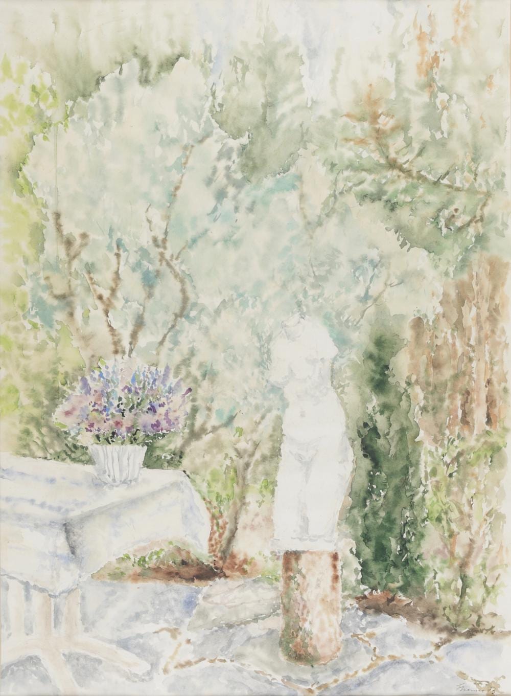 Fritz Cremer comparable auction result: fritz cremer gartenlandschaft mit torso 1973