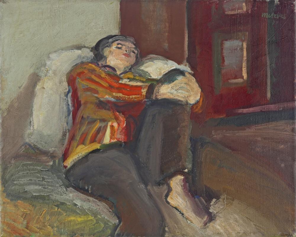 Harald Metzkes comparable auction result: harald metzkes ruhende 1974