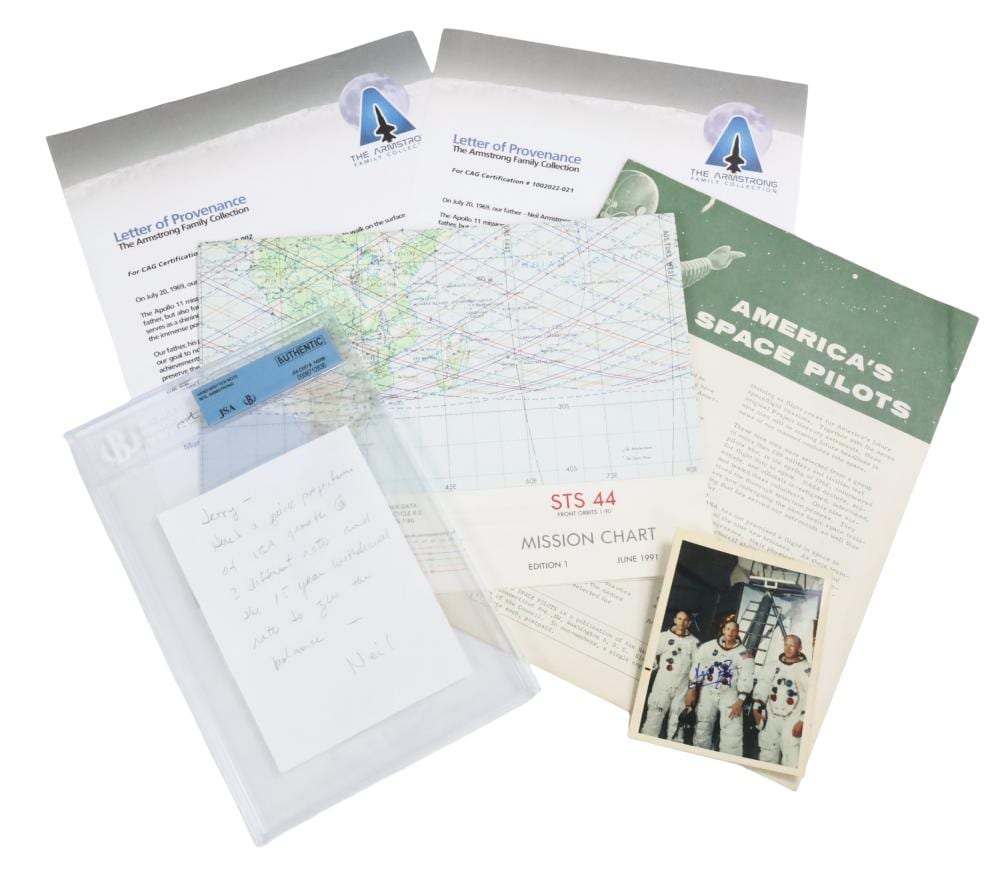 Neil Armstrong comparable auction result: neil armstrong signed and owned collection