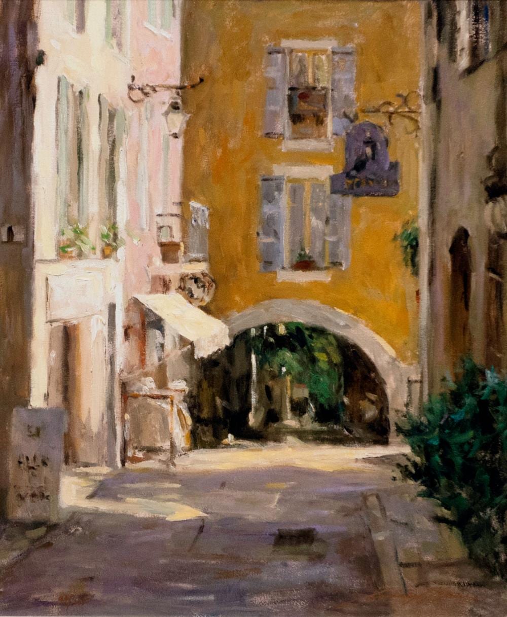 Leonard Wren comparable auction result: leonard wren french school 20th century provence marchand giclee on canvas signed l r and numbered 99 295 frame 33 1 2 x 29 1 2 in 85 1 x 74 9 cm