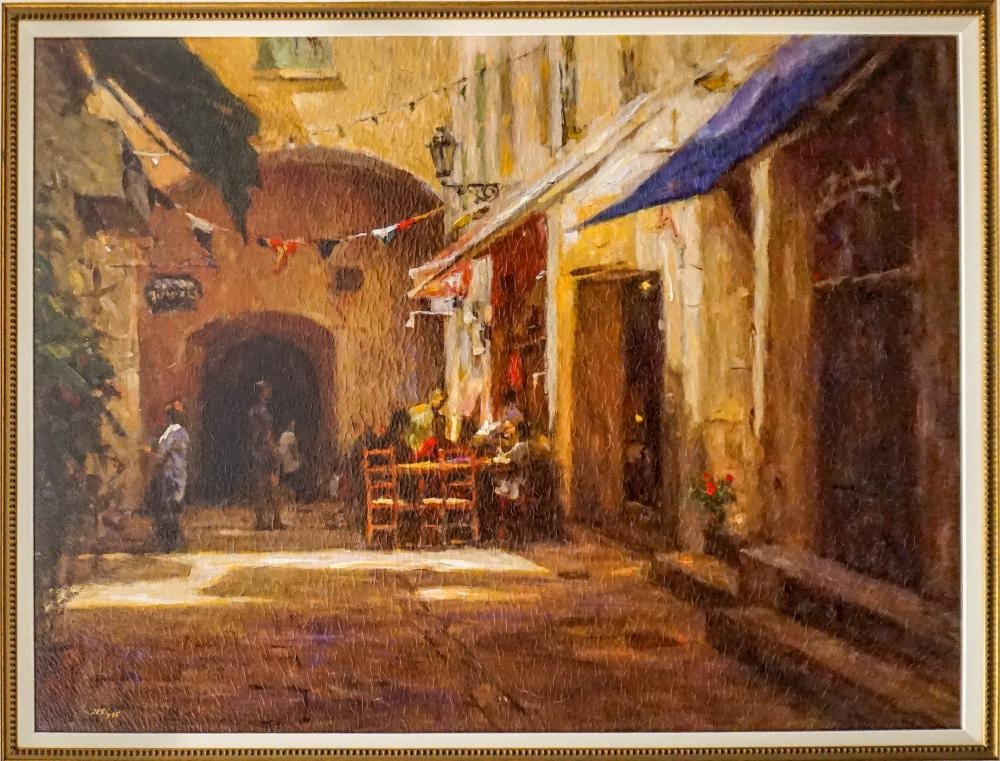 Leonard Wren comparable auction result: leonard wren french school 20th century light of provence giclee on canvas signed l r and numbered 285 295 frame 54 1 2 x 44 1 4 in 138 4 x 112 4 cm