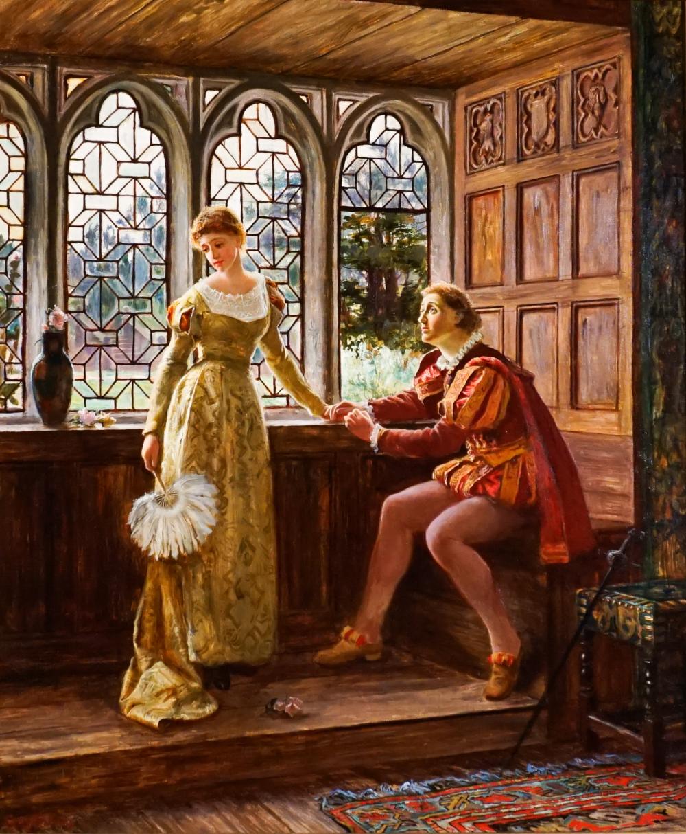 Francis Sydney Muschamp comparable auction result: francis sydney muschamp british 1851 1929 a proposal of marriage oil on canvas 24 x 20 in 61 x 50 8 cm