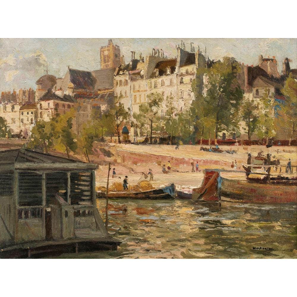 Will Ashton comparable auction result: will ashton 1881 1963 view from the river seine oil on canvas 44 5 x 60cm