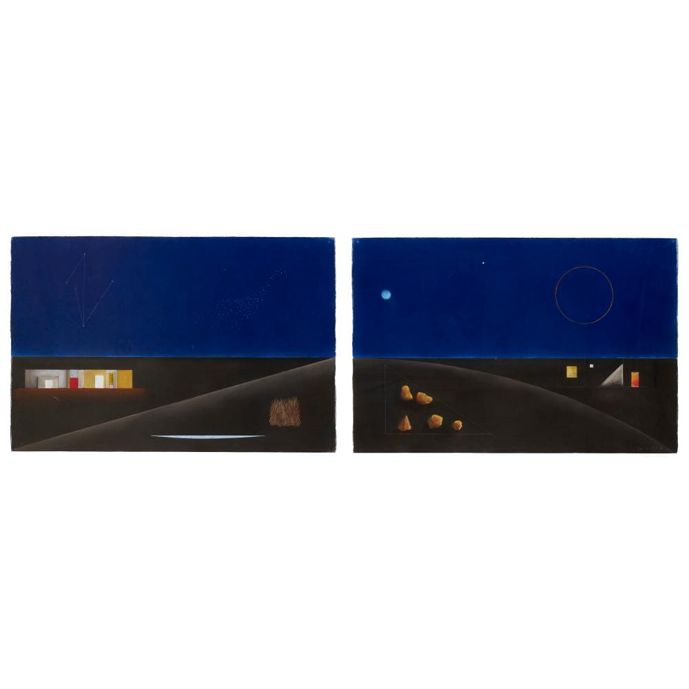 peter d cole born 1947 night 1991 pastel on paper diptych 80 x 120cm each 105 5 x 272cm overall frame · Leonard Joel · 2026-03-17 Peter D. Cole comparable auction result: peter d cole born 1947 night 1991 pastel on paper diptych 80 x 120cm each 105 5 x 272cm overall frame