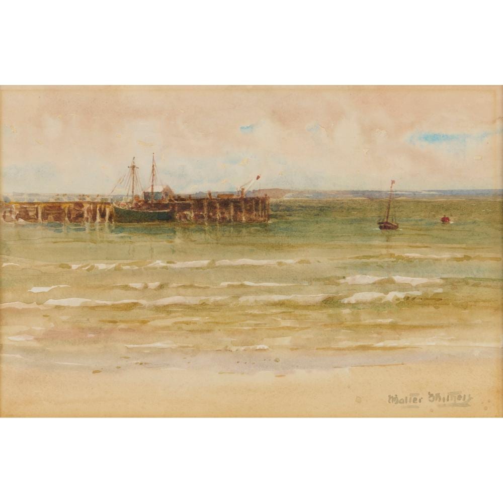 Walter Withers comparable auction result: walter withers 1854 1914 the pier williamstown watercolour on paper 20 x 31cm